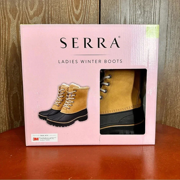SERRA Ladies Winter Boots Tan Waterproof| Durable Shell & Outsole| 3M Thinsulate - Picture 6 of 9